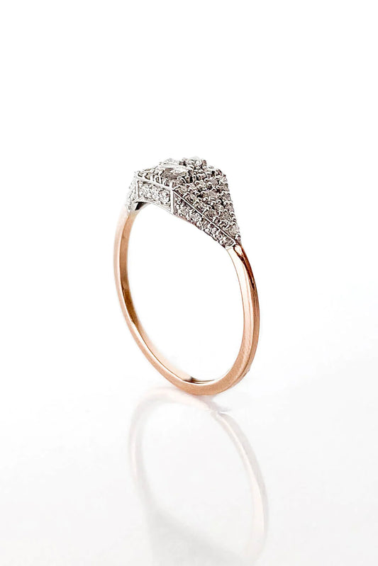 Sansoeurs Signet ring 18k gold diamonds