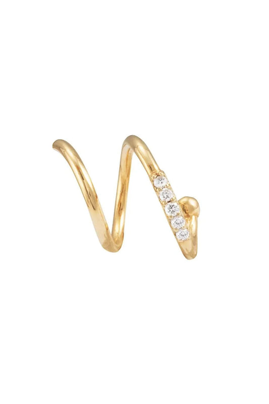 Sansoeurs Big Snake Diamonds earring 18k gold twirl