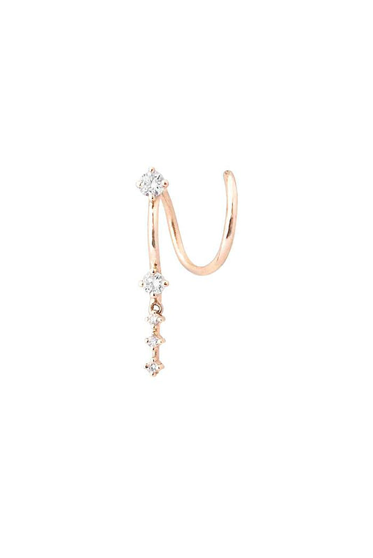 Sansoeurs Snake Cascade earring twirl 18k gold Diamonds