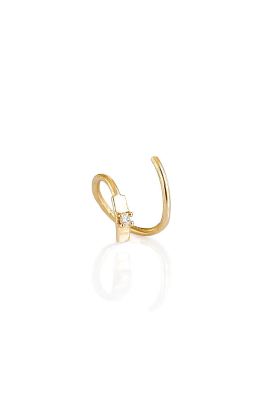 Sansoeurs Tag Snake earring twirl 18k gold diamond