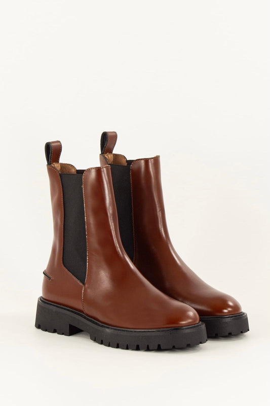 XP | Sessun chelsea boots Tudal cuir acajou