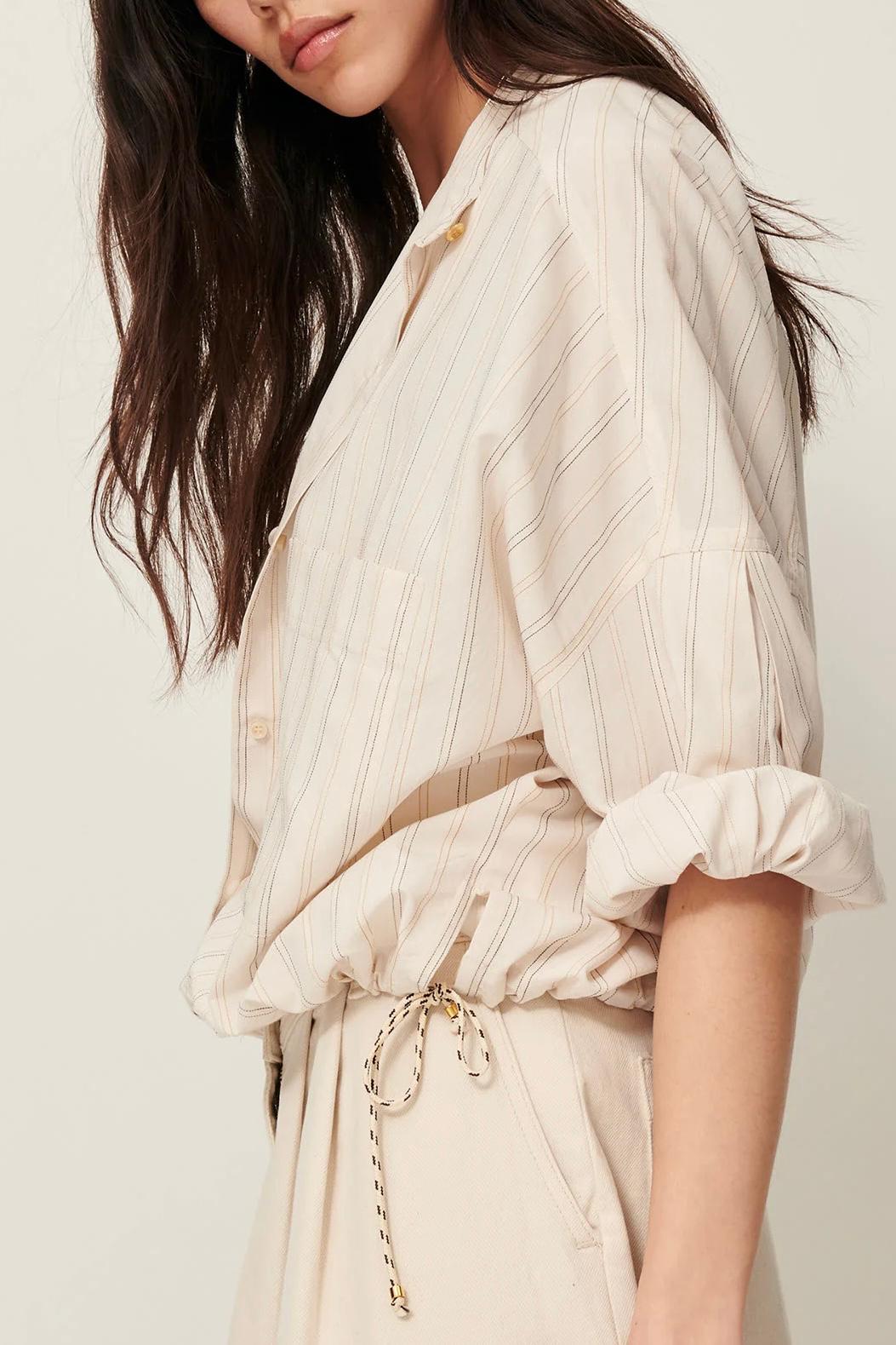 XP | Sessun chemise Cadaquès milkyblack écru rayure