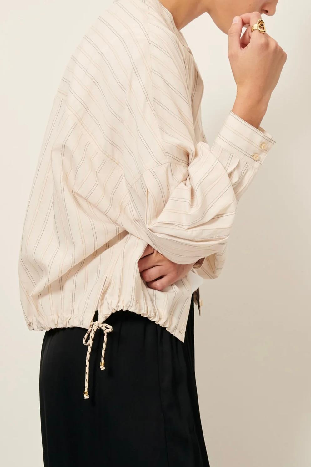 XP | Sessun chemise Cadaquès milkyblack écru rayure