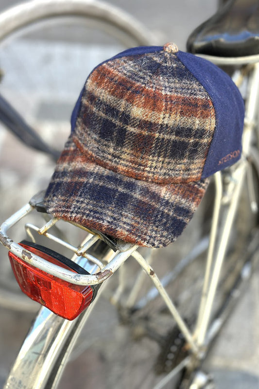 Stetson casquette Trucker cap laine Wool Check navy