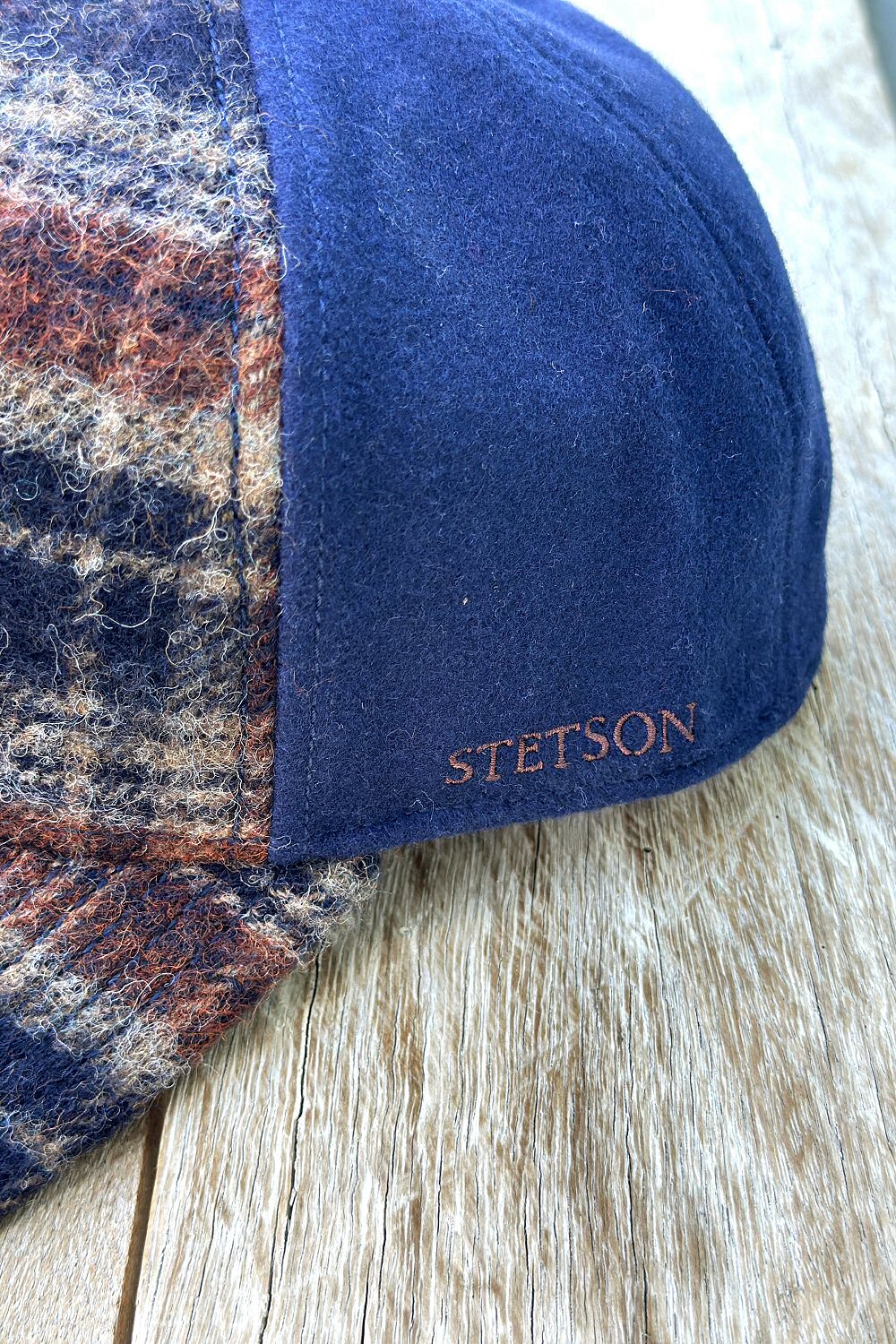 Stetson casquette Trucker cap laine Wool Check navy