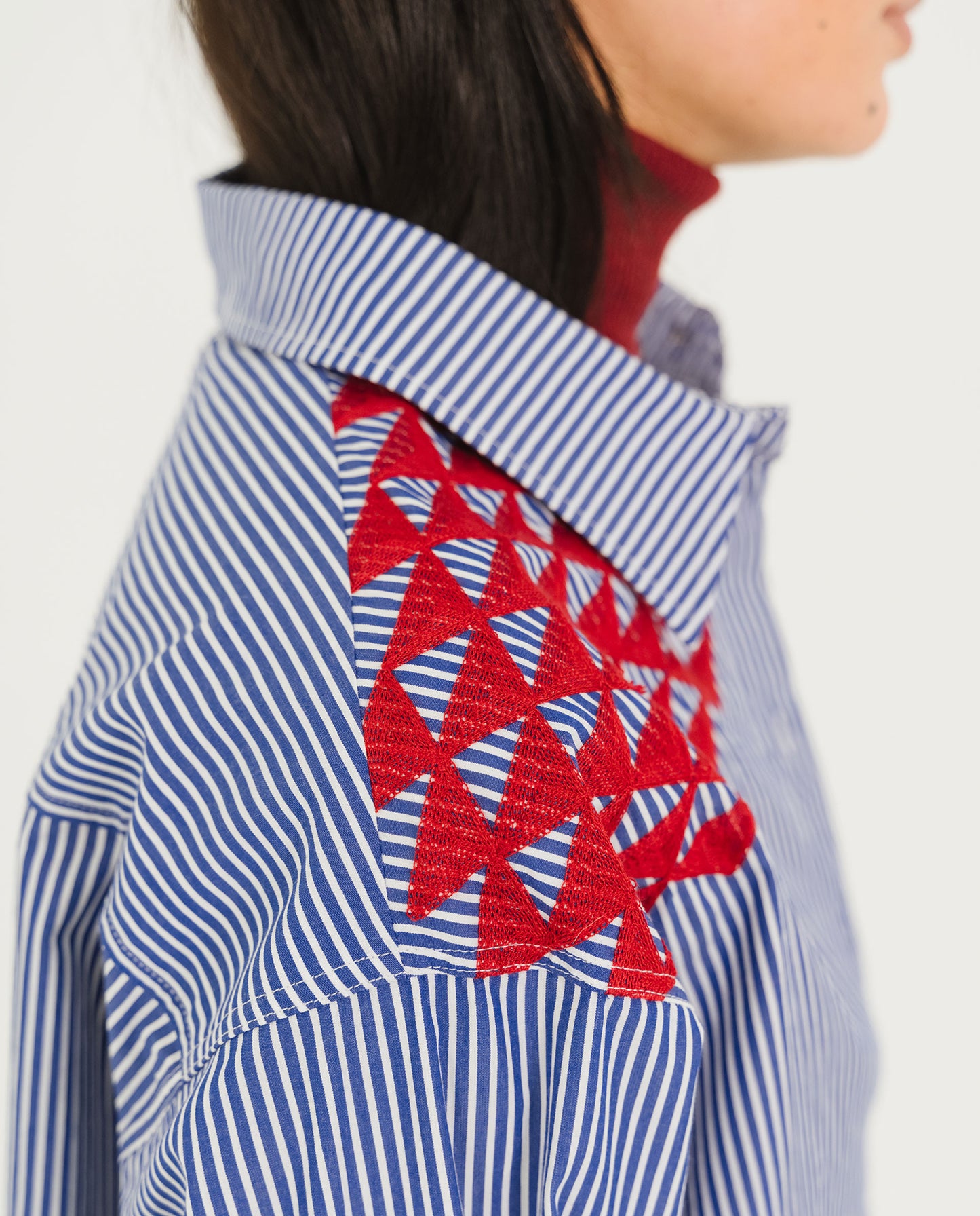 XP | Tinsels chemise rayée brodée Wyoming Mansion