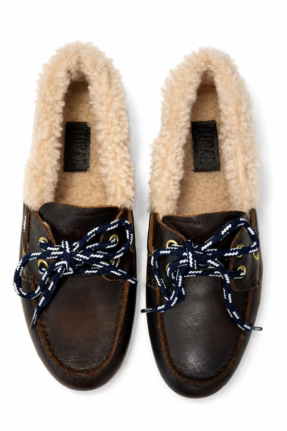 Toral mocassins Tl-Nahua winter cuero off-white