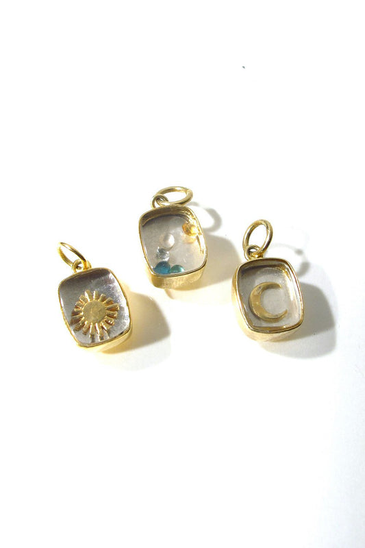 Vadi Jewels charm rectangle cristal