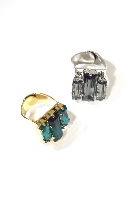 Viveka Bergstrom bague 3 Strass XL