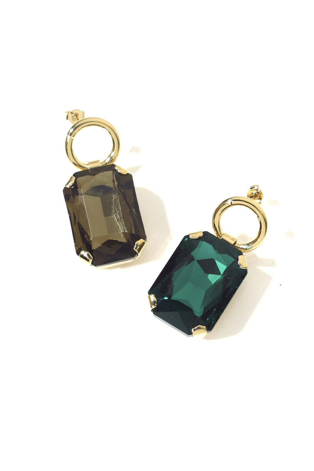 Viveka Bergstrom boucle solo Strass XL rectangle