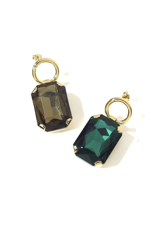 Viveka Bergstrom boucle solo Strass XL rectangle