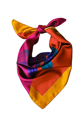 Année silk scarf Hummingbird