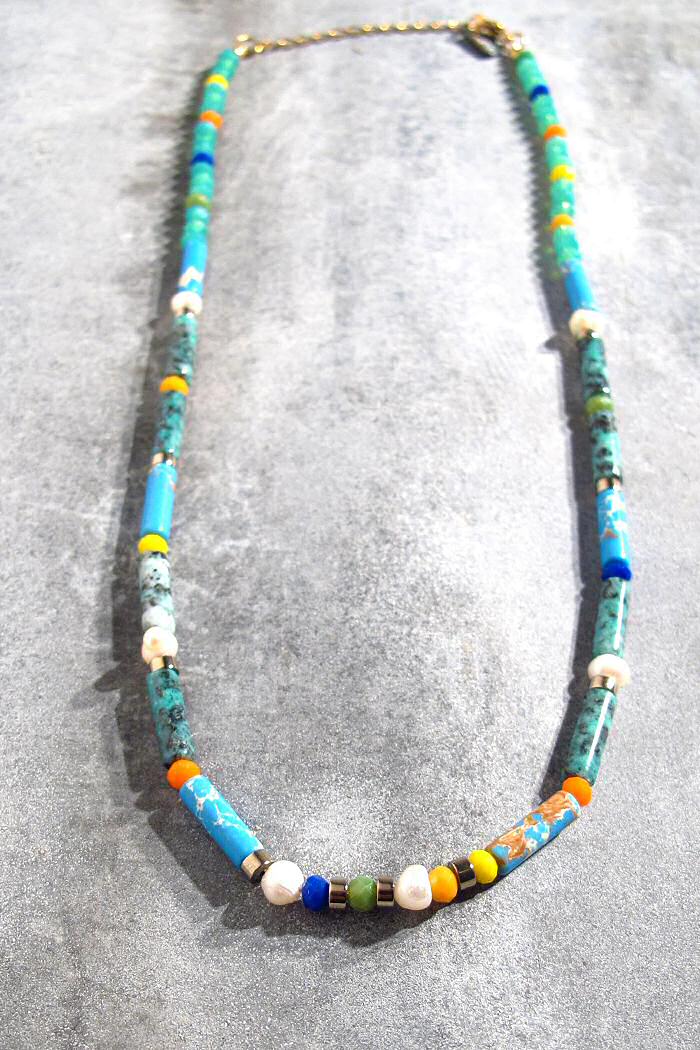 Z | Bali Temples Collier Beads perles turquoise