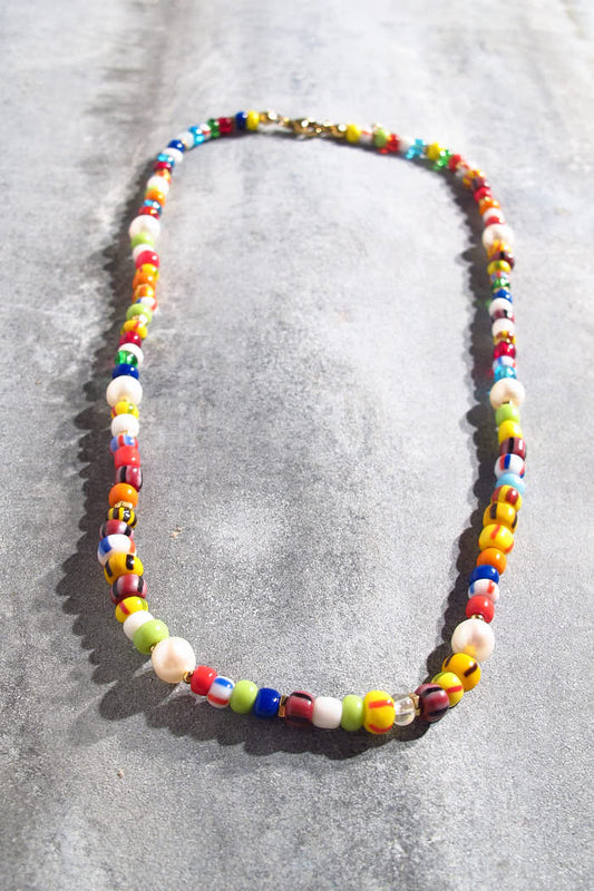XX | Bali Temples Collier Bold rainbow beads