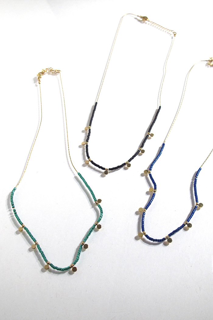 Collier Miyuki Sequins perles beads