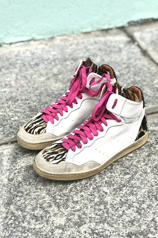Elia Maurizi Hi-tops sneakers Manila zebra/pink