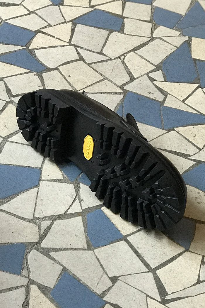 [P] Elia Maurizi mocassins black grainy loafers