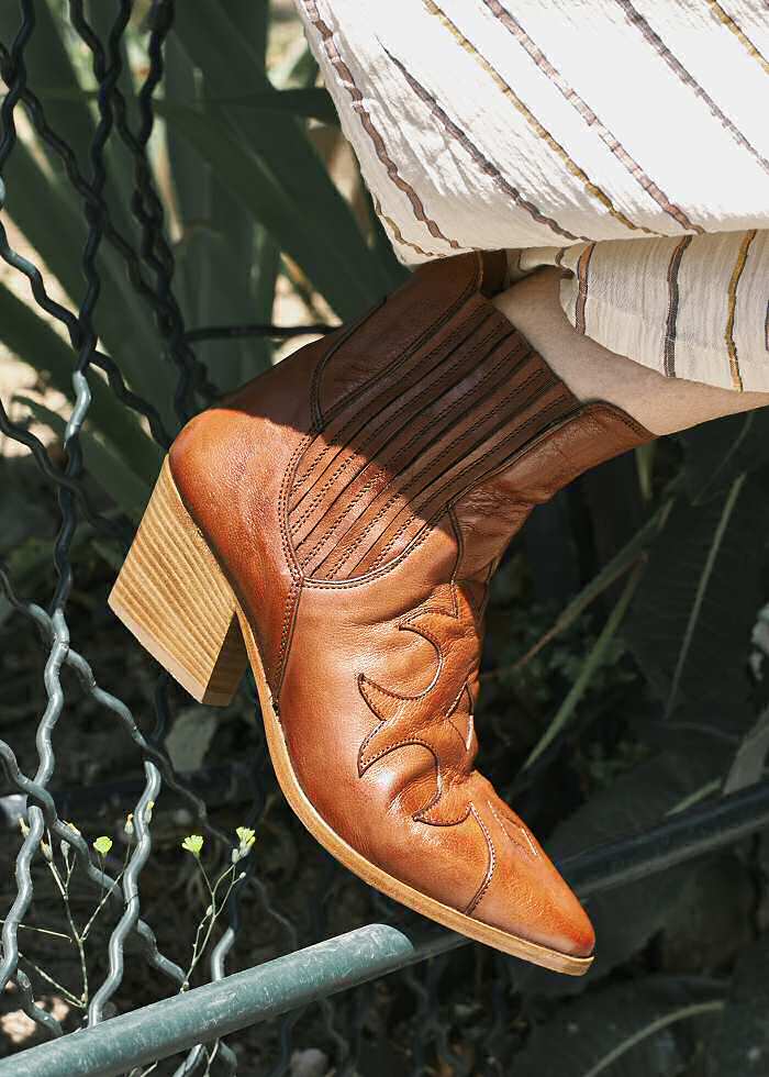XP | Elia Maurizi boots santiag cuir cognac