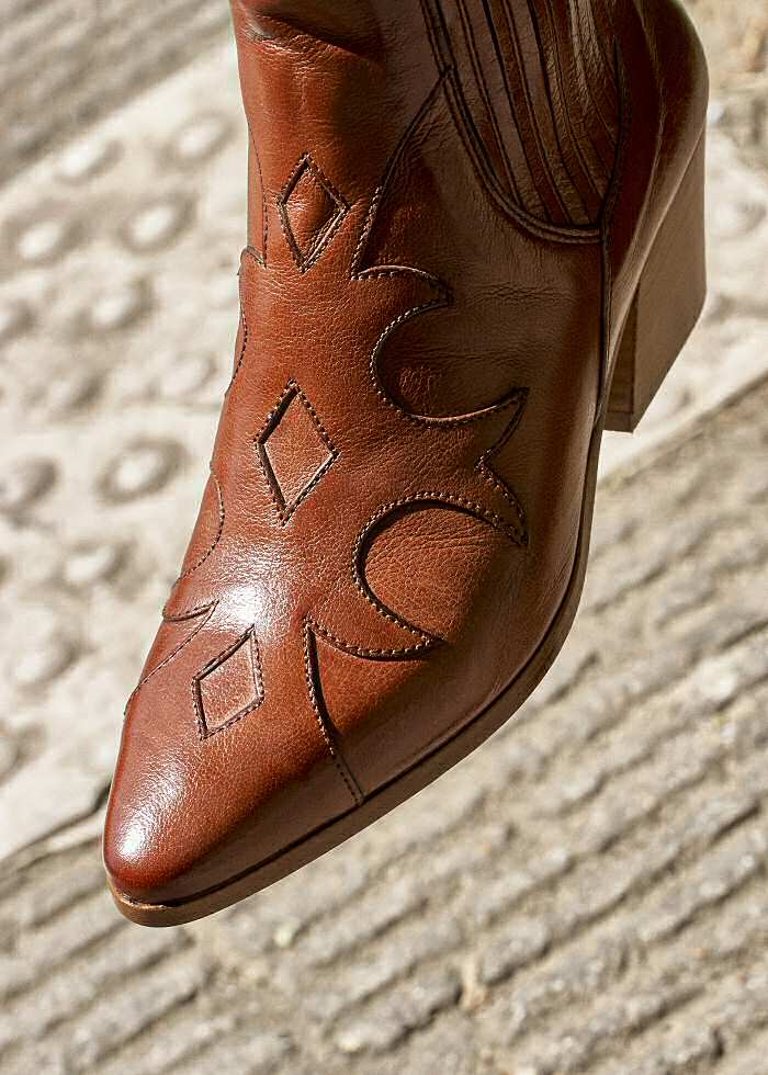 XP | Elia Maurizi boots santiag cuir cognac