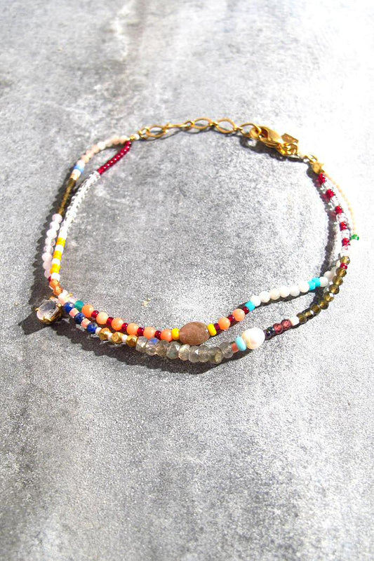 Fourbi de Capucine bracelet Rainbow pierres fines