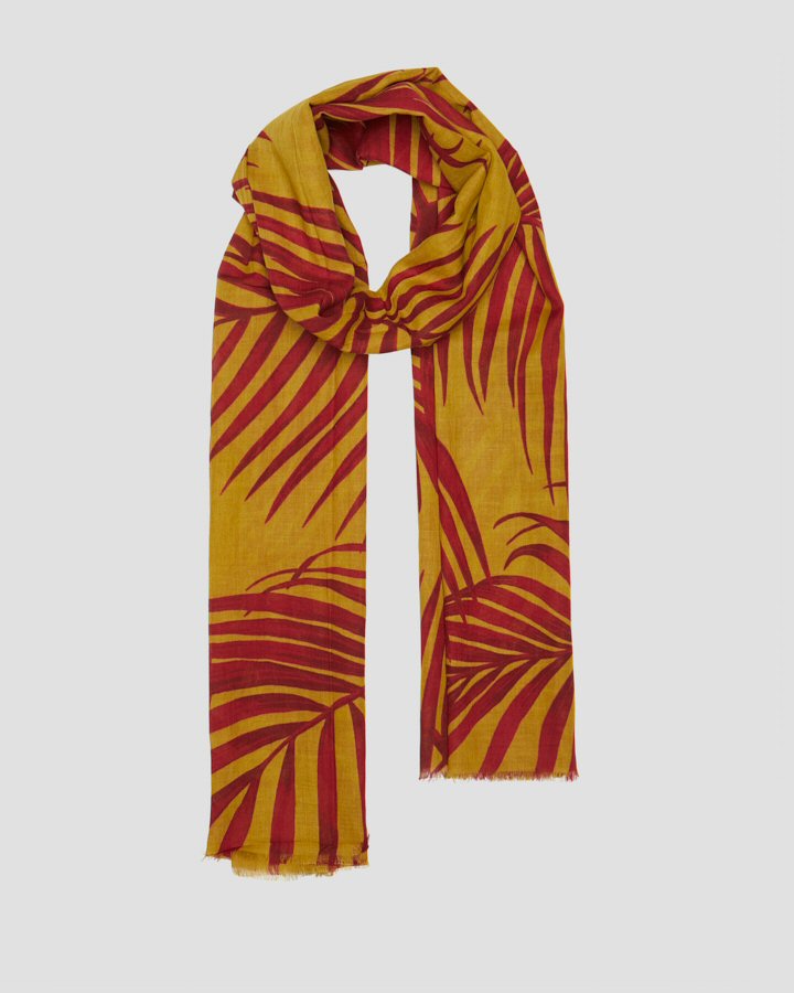 XPSummer | Lovat & Green foulard en coton Palma rouge ocre