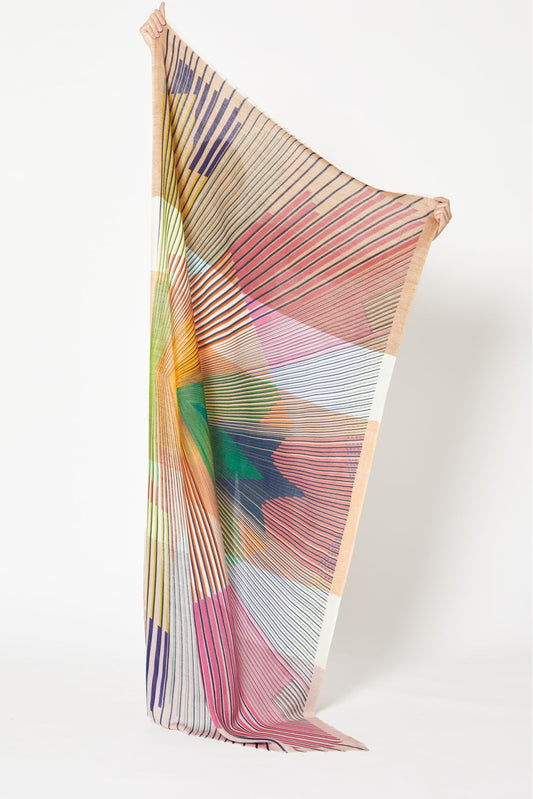 Ma Poésie foulard en laine graphique Sequence