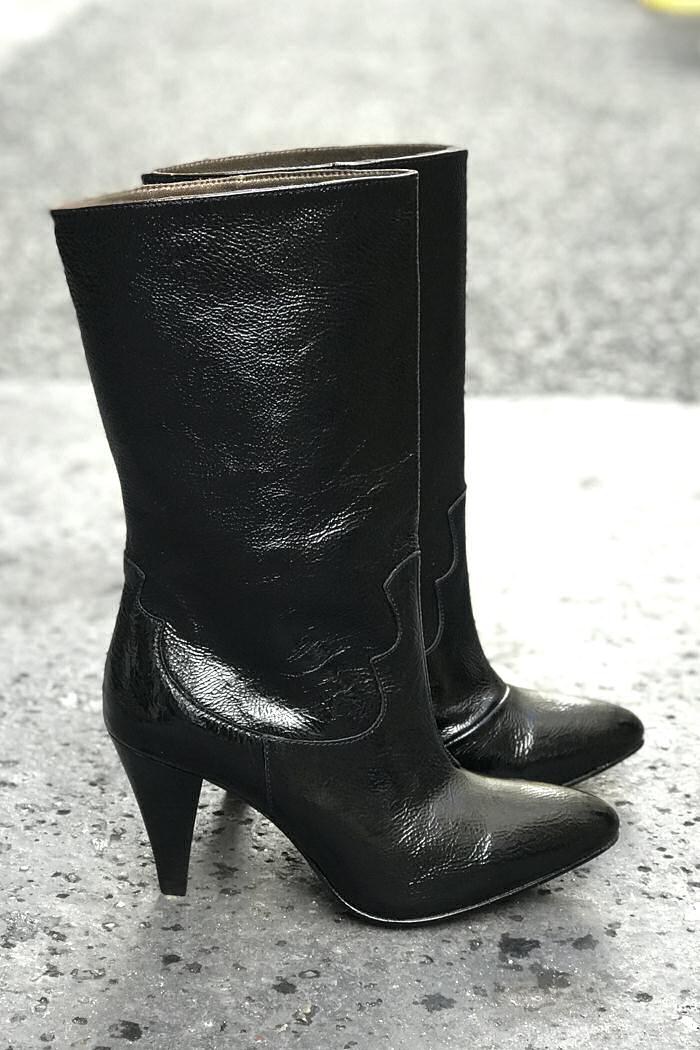 XP | Patricia Blanchet bottes Bibi cuir vernis noir