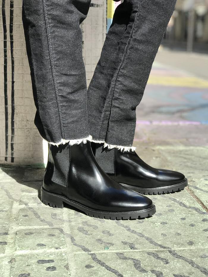 [P] Rivecour chelsea boots 500 black polished leather