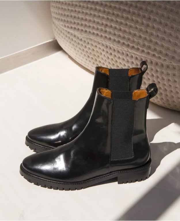 [P] Rivecour chelsea boots 500 black polished leather