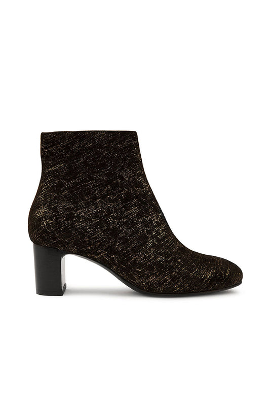 Rivecour booties 290 black and gold suede