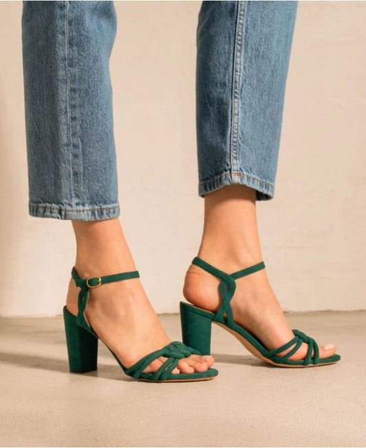 Rivecour sandals 111 emerald green suede