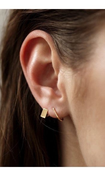 Sansoeurs Plaque earring 18k gold twirl snake