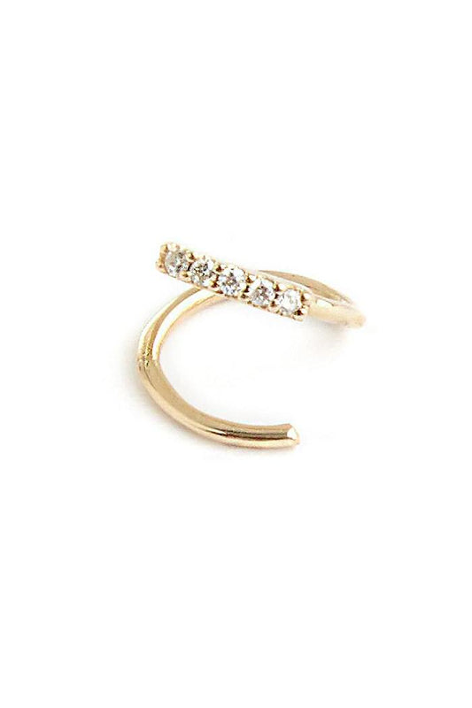 Sansoeurs Snake Diamonds earring 18k gold twirl