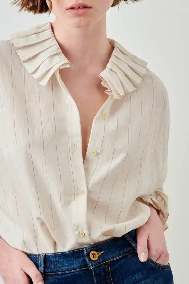XP | Sessun chemise Ceciliette col plissé