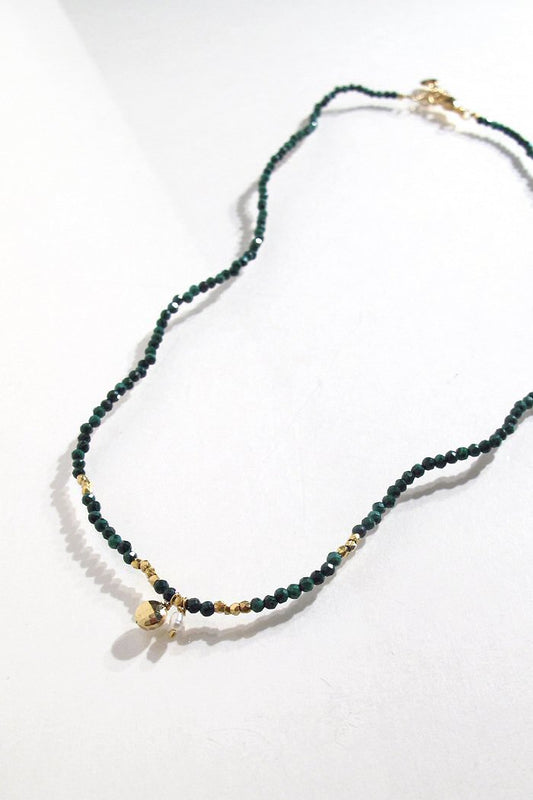 Stalactite collier Kio perles malachite beads